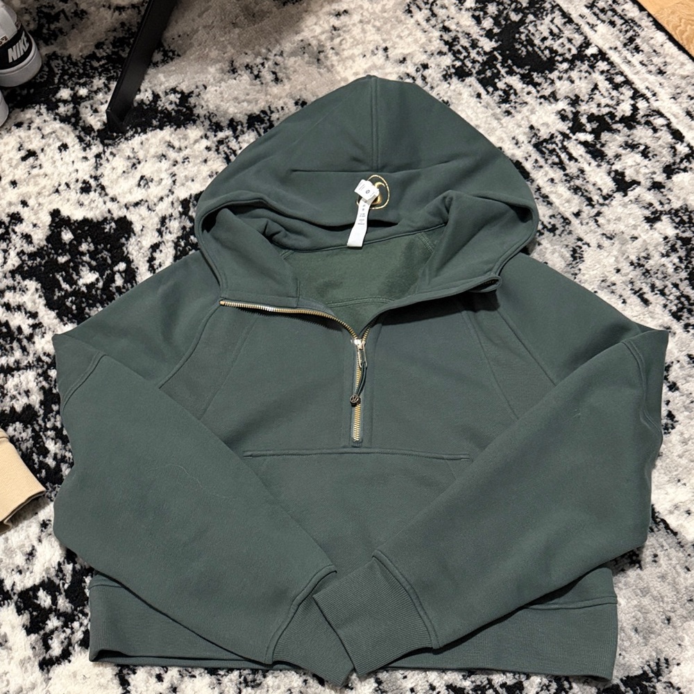 Lululemon Athletica Olive Hoodie with Gold Accents
